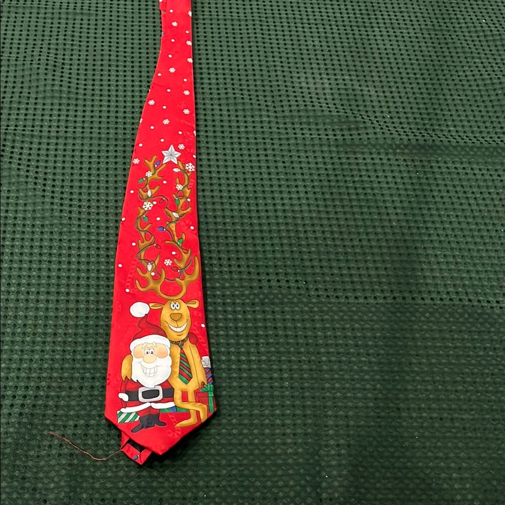 Hallmark Christmas‎ holiday Festive Red Christmas Tie yule tie greetings - Picture 4 of 9